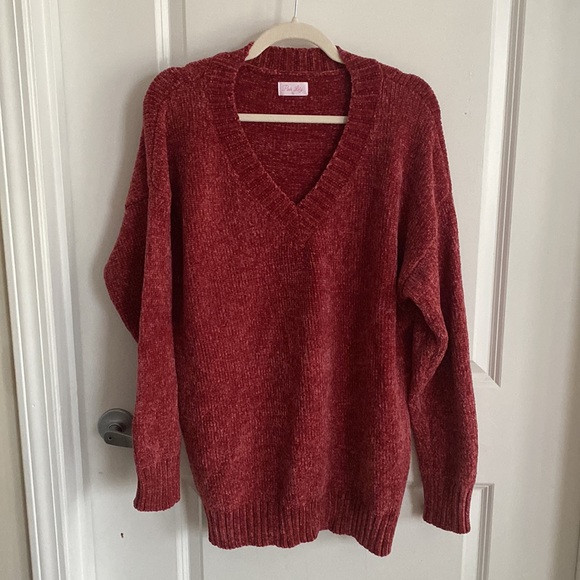 Pink Lily Chenille Crew Neck Sweater - Picture 1 of 6